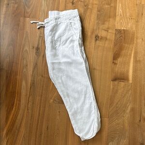 Caslon Women's White Cropped Linen Pants